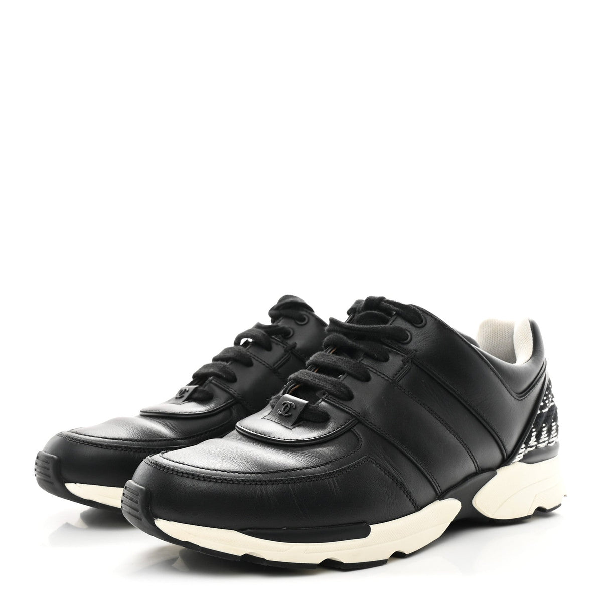 Chanel - Calfskin Tweed CC Sneakers