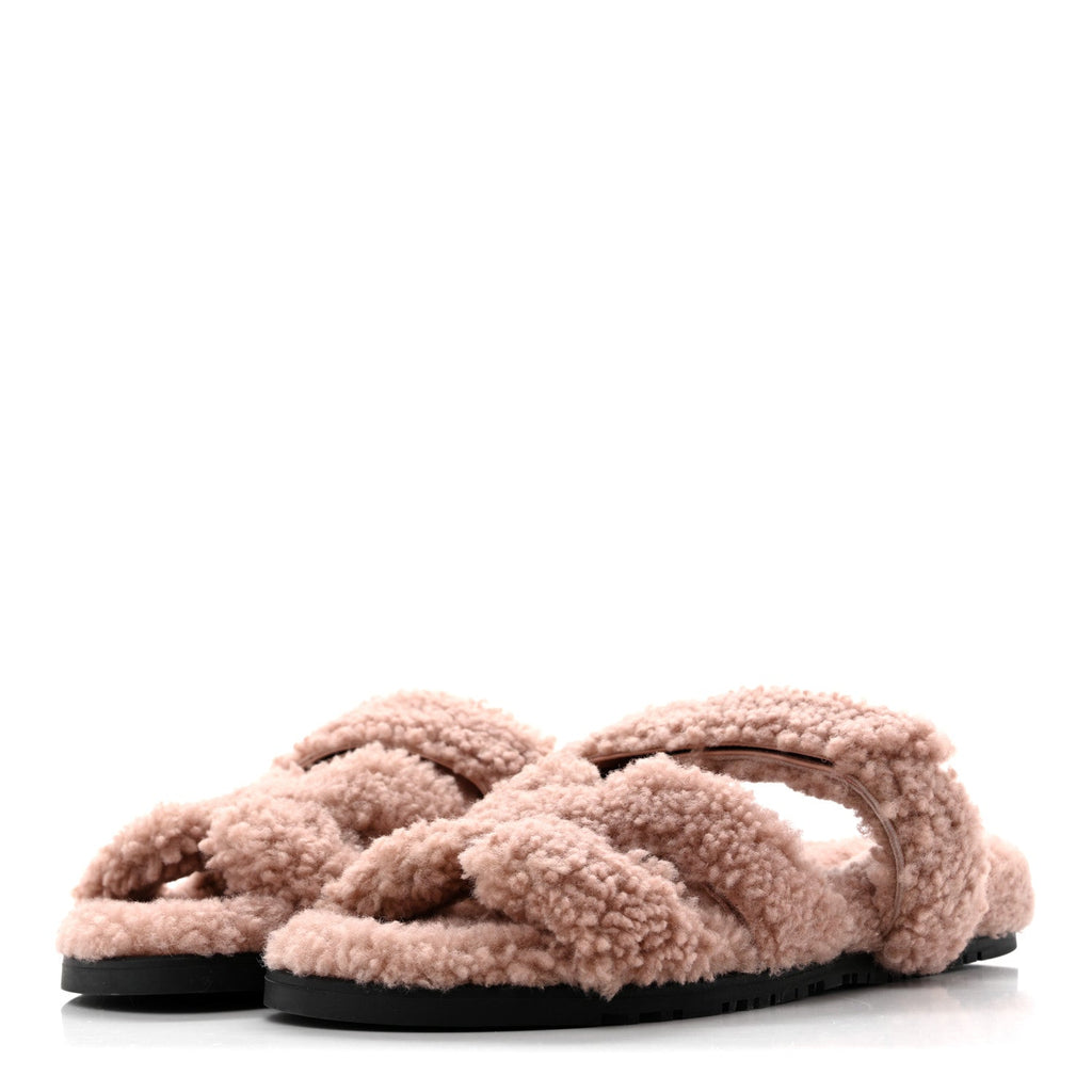 Hermès - Woolskin Chypre Sandals