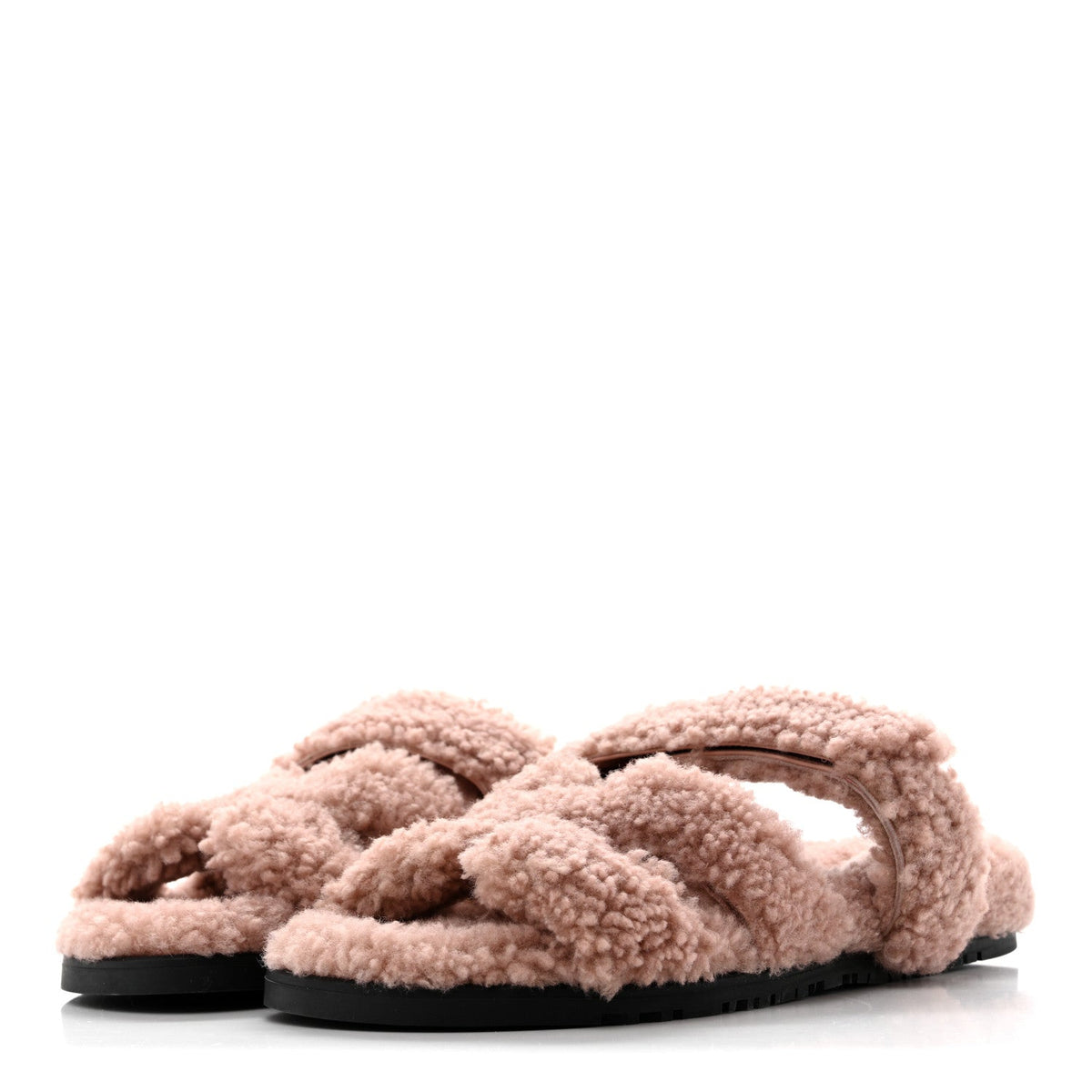 Hermès - Woolskin Chypre Sandals