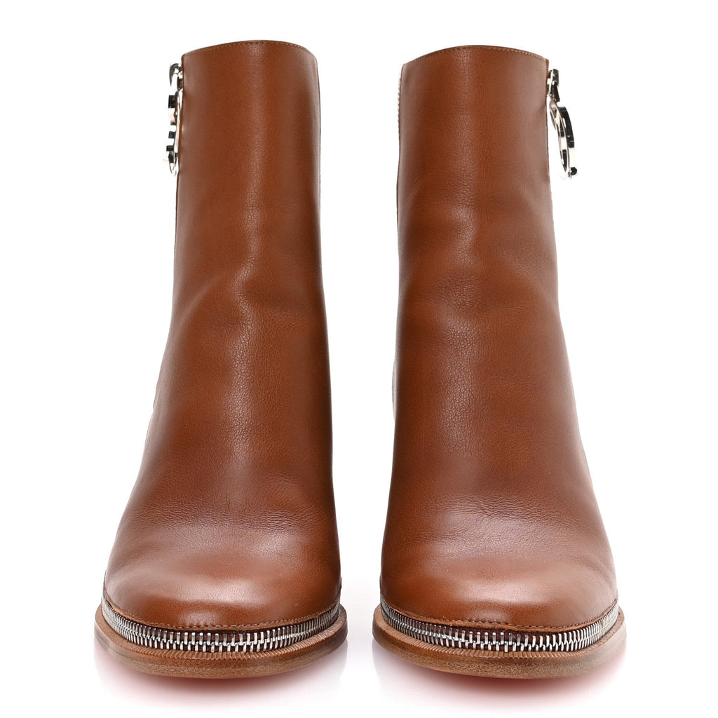 Christian Louboutin - Calfskin CL Zip Bootie 70 Ankle Boots