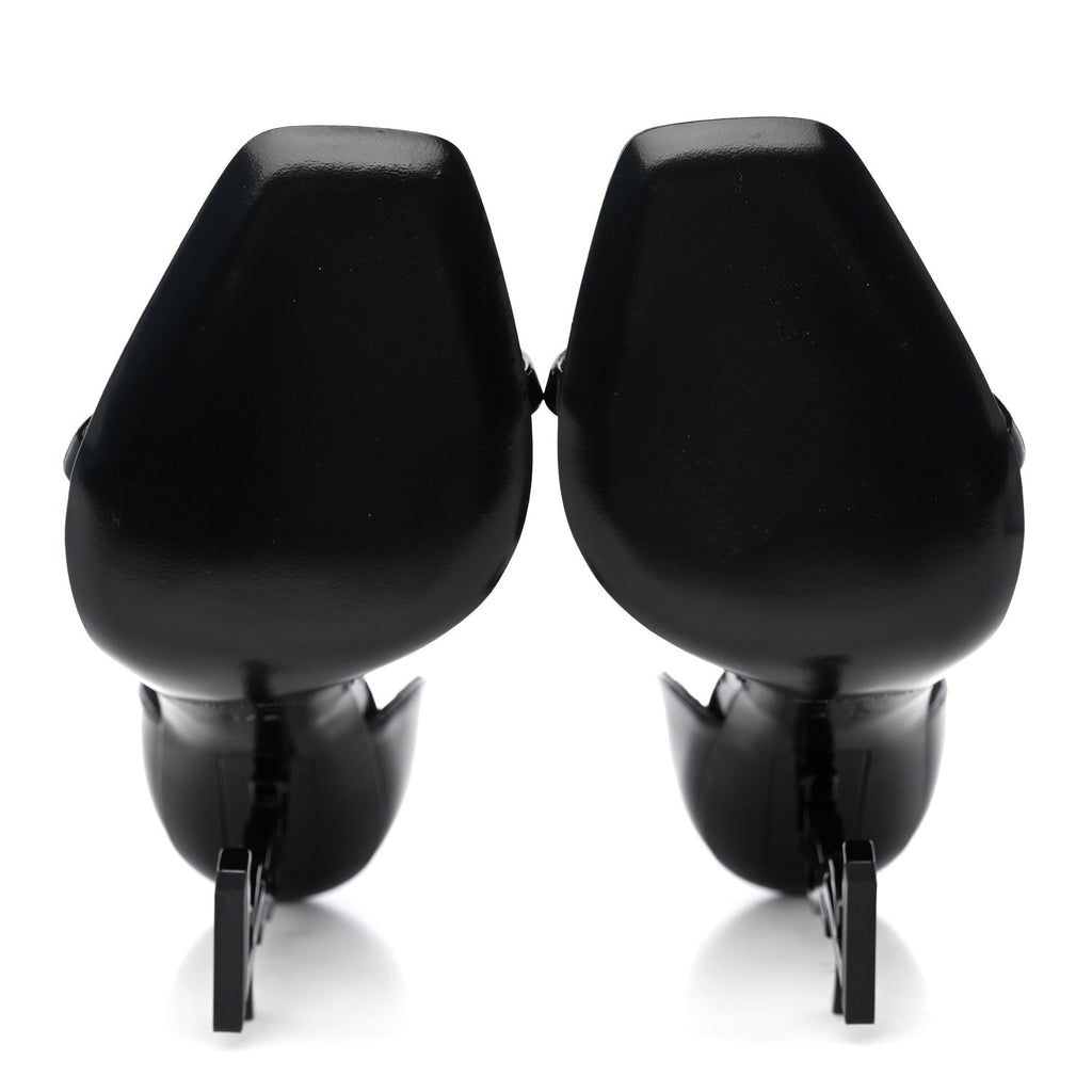 Saint Laurent - Patent Calfskin Opyum 110 Sandals - Black