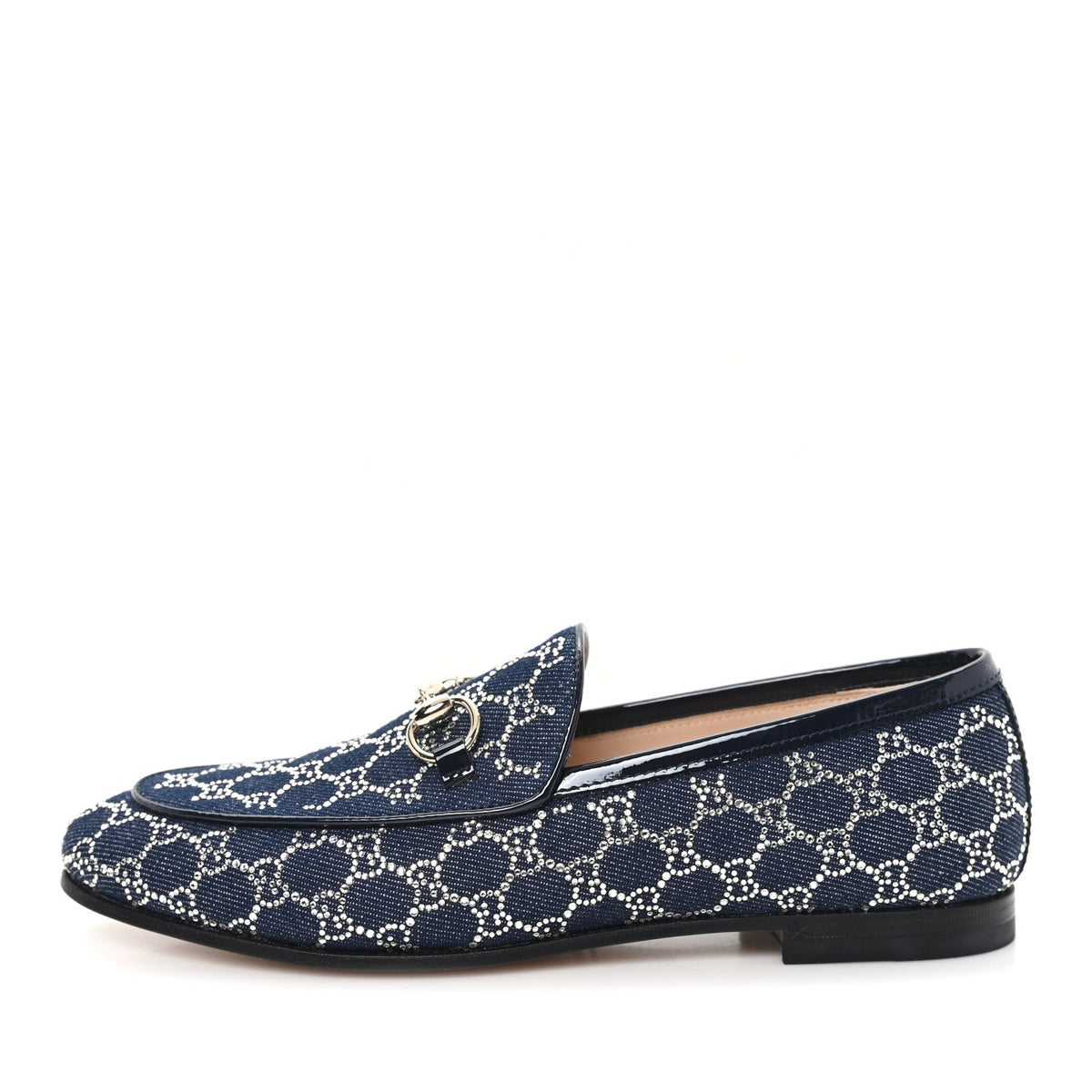 Gucci - New Denim Crystal GG Monogram 1953 Horsebit Jordaan Loafer