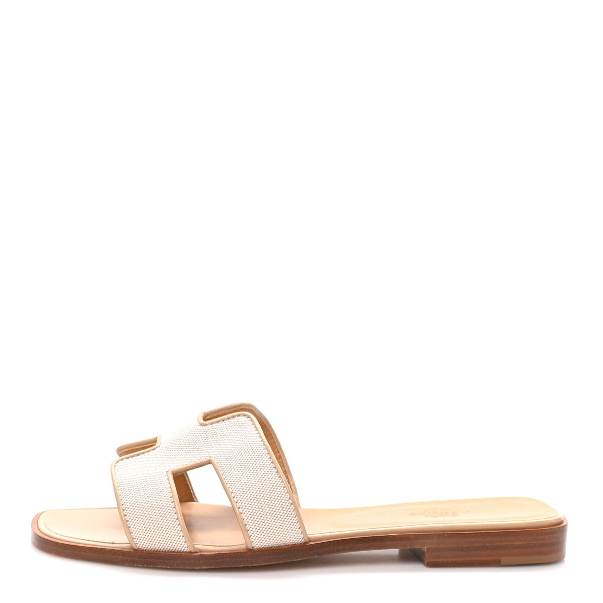 Hermès - Linen Canvas Oran Sandals