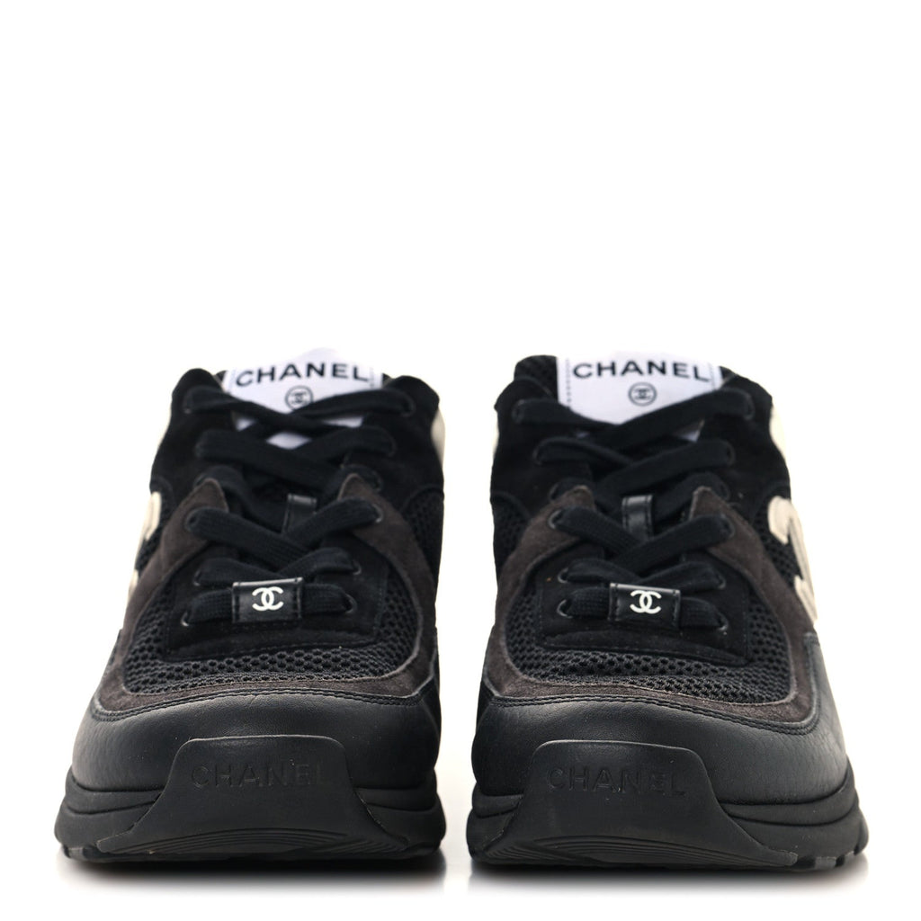Chanel - Mesh Suede Grained Calfskin CC Sneakers