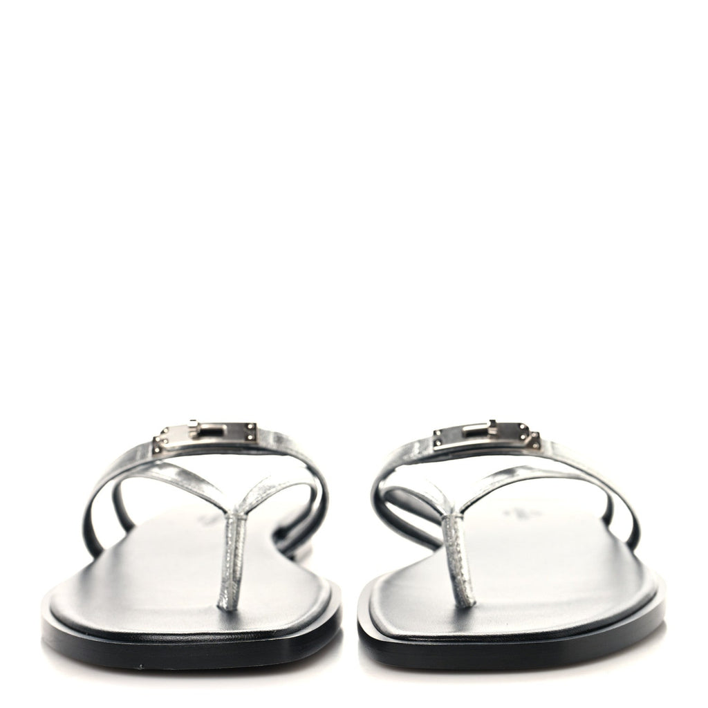 Hermès - Metallic Goatskin Miss Sandals
