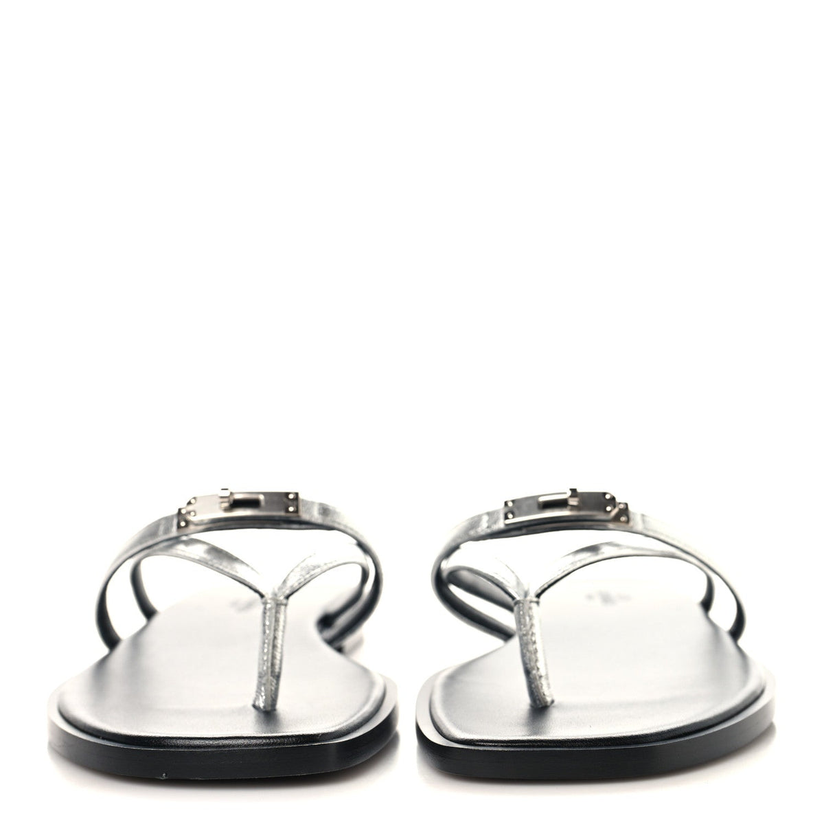 Hermès - Metallic Goatskin Miss Sandals