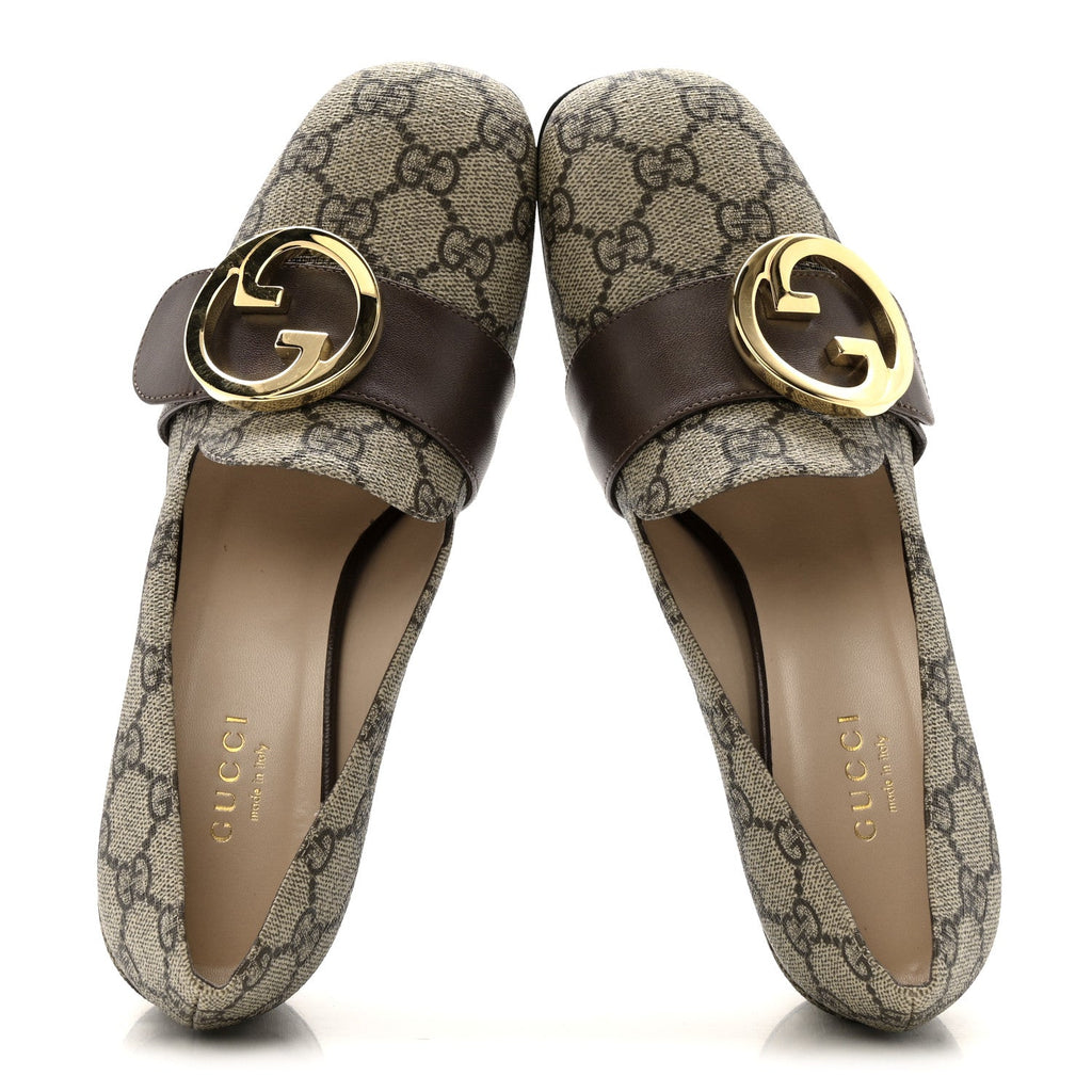 Gucci - GG Supreme Monogram Malaga Kid Blondie Pumps