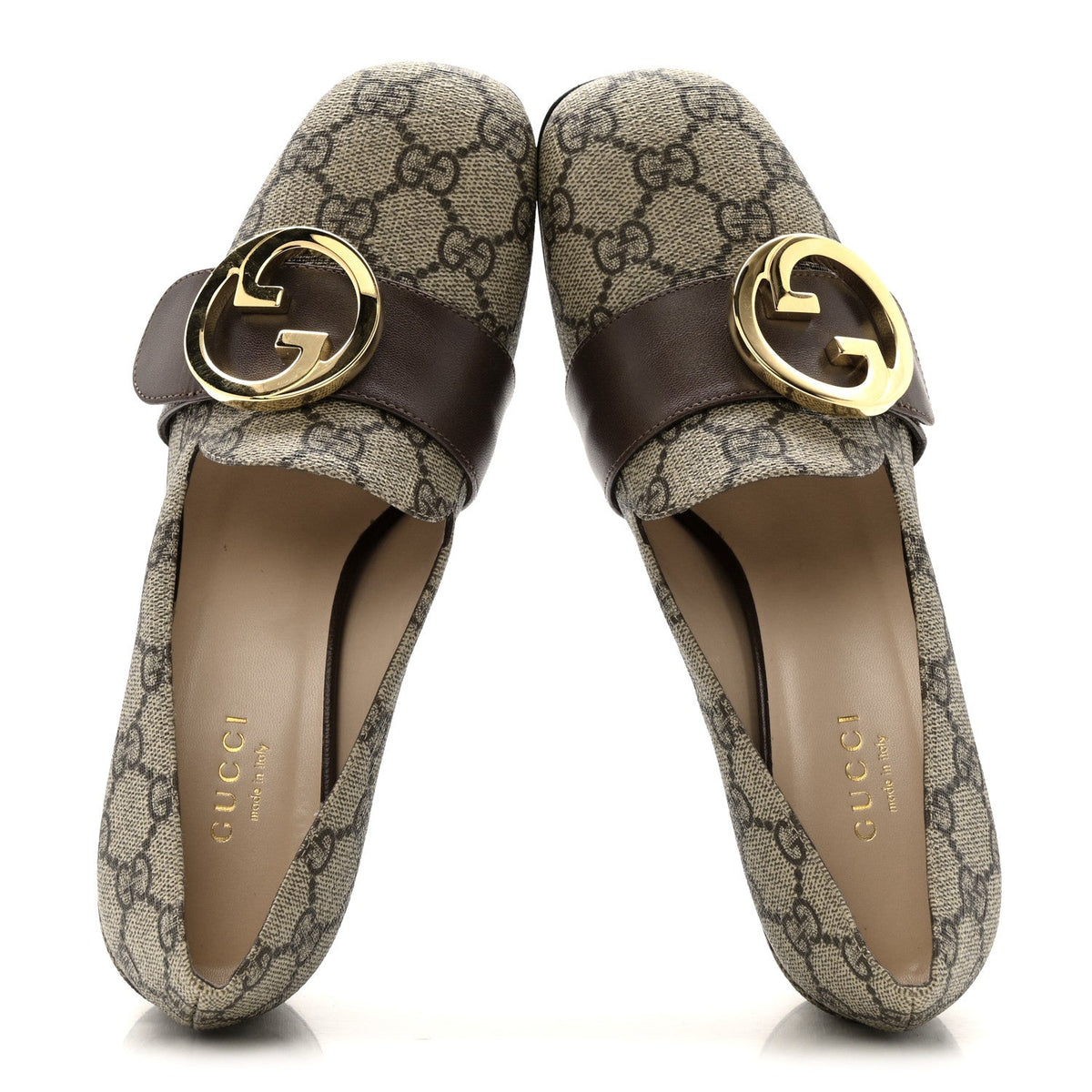 Gucci - GG Supreme Monogram Malaga Kid Blondie Pumps