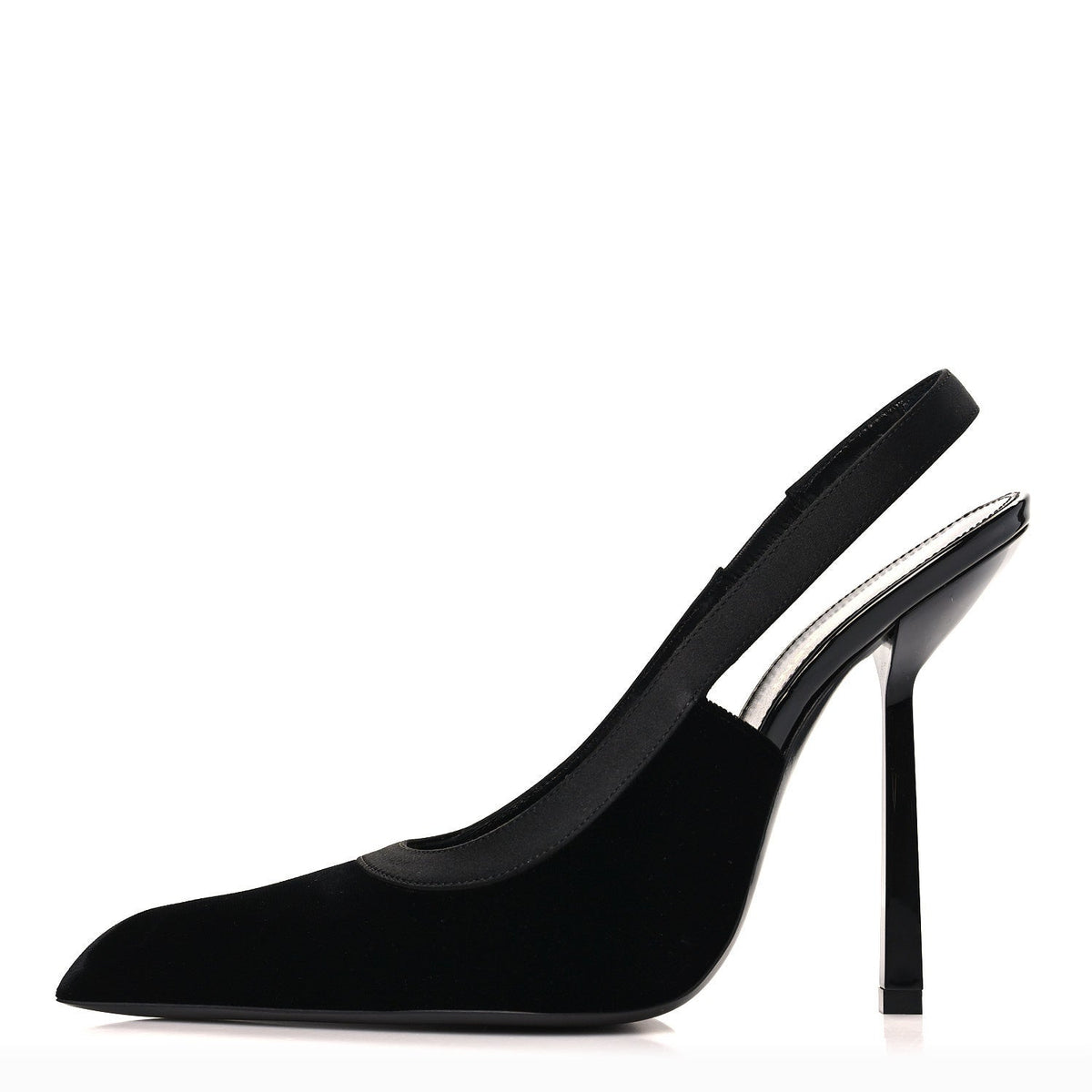 Saint Laurent - Velluto Master Raso Regale Victoire 115 Slingback Pumps