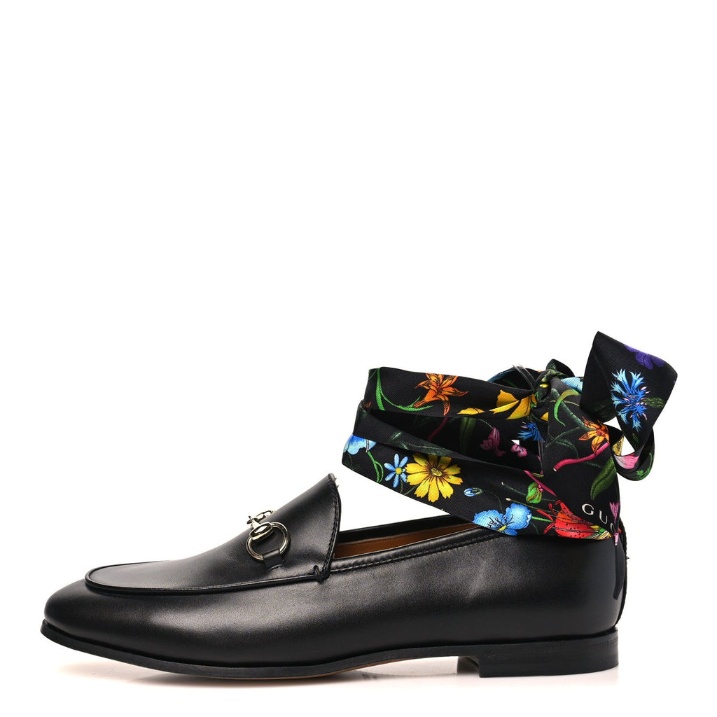 Gucci - Betis Glamour Calfskin Silk Jordaan Loafers