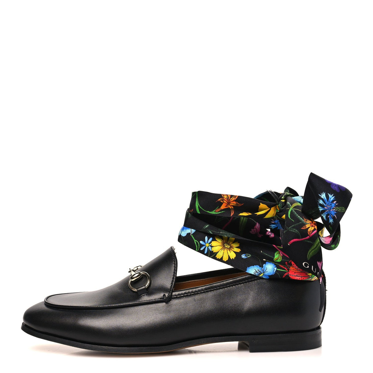 Gucci - Betis Glamour Calfskin Silk Jordaan Loafers