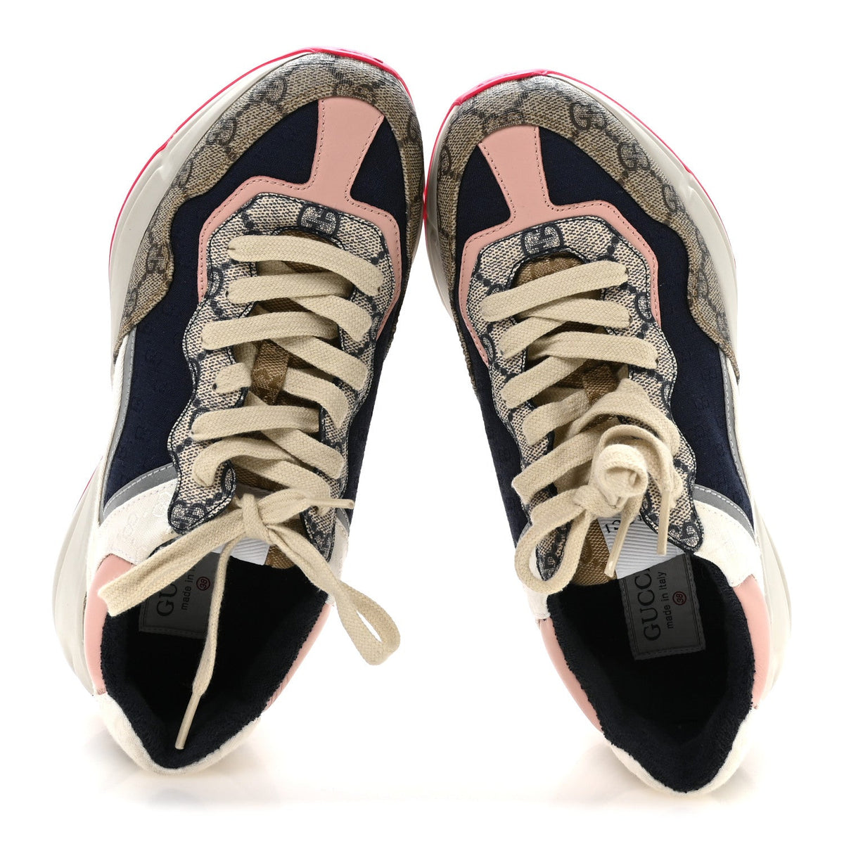 Gucci - GG Supreme Monogram Mix Monogram Rhyton Sneakers