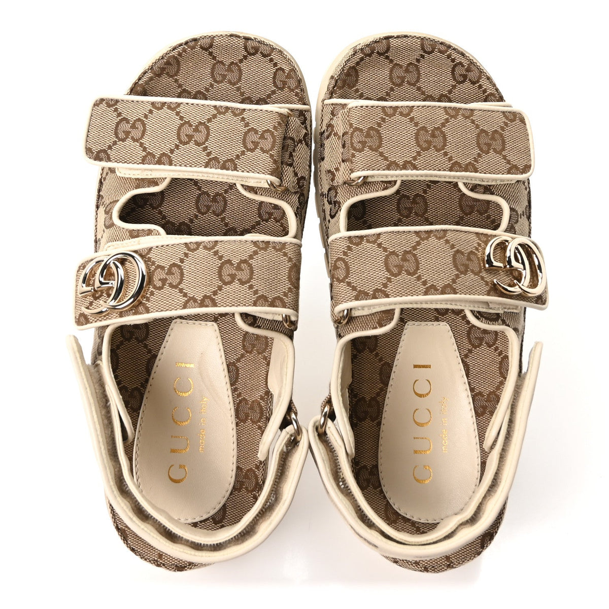 Gucci - Monogram Kid Scamosciato Double G Dad Sandals