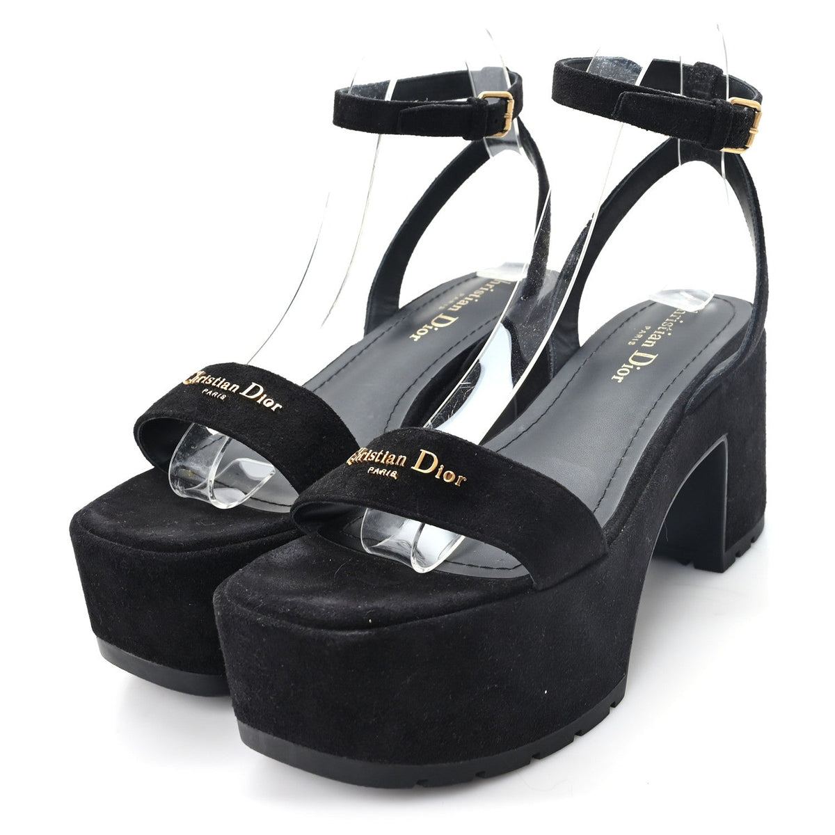 Dior - Calfskin Suede Dway Platform Sandals