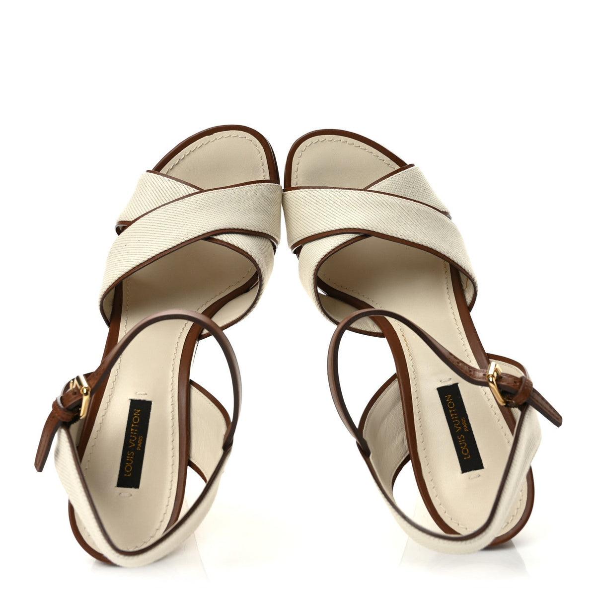 Louis Vuitton - Denim Articles De Voyage Wedges