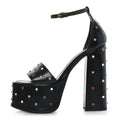 Louis Vuitton - Calfskin Studded Fame Platform Sandals