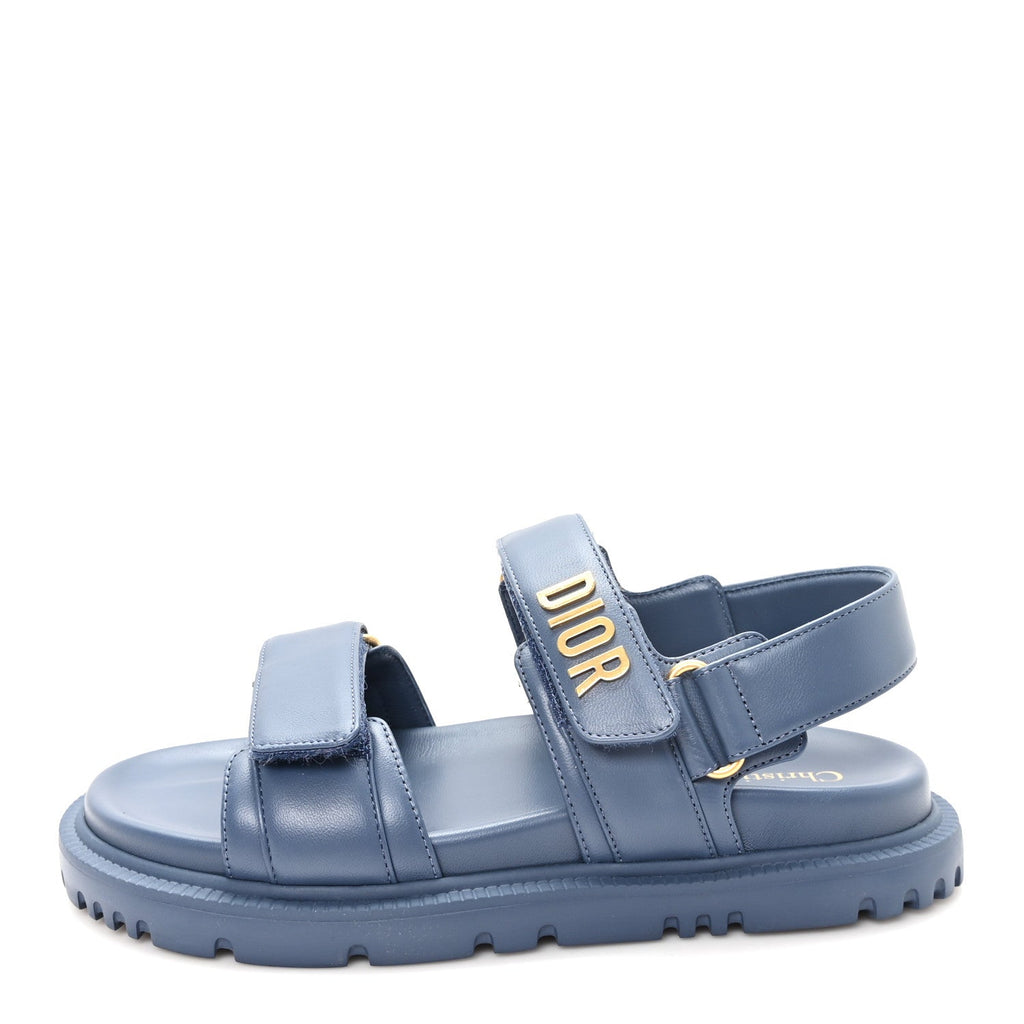Dior - Lambskin Dioract 10mm Sandals - Pastel Blue
