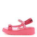 Chanel - Lambskin Logo Platform Sandals