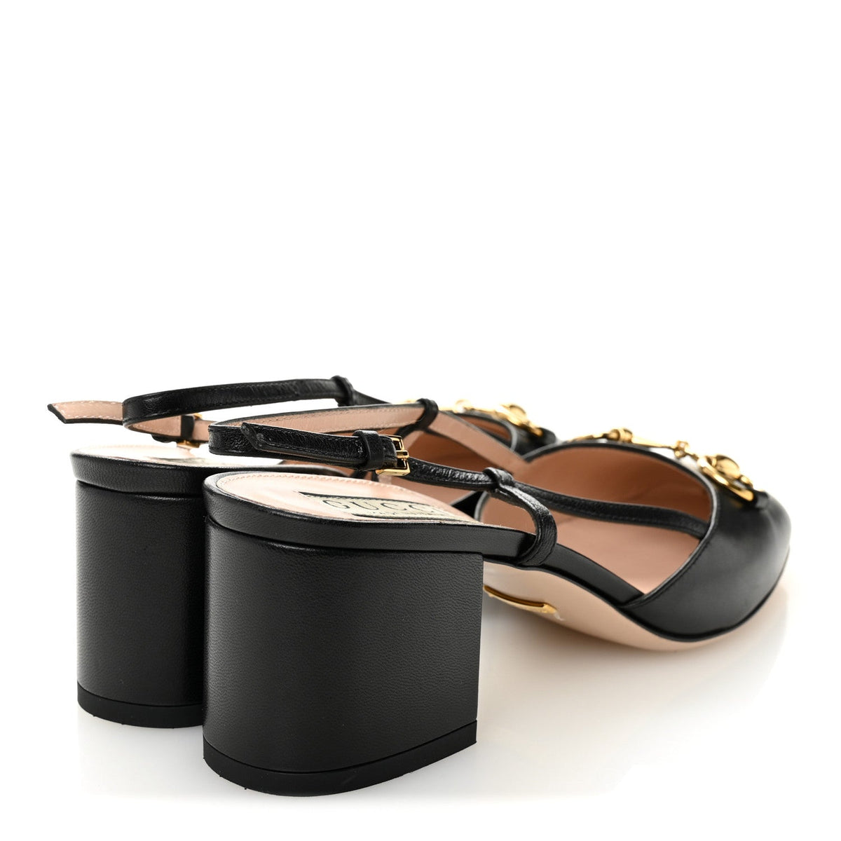 Gucci - Malaga Kid Horsebit 70mm Slingback Pumps