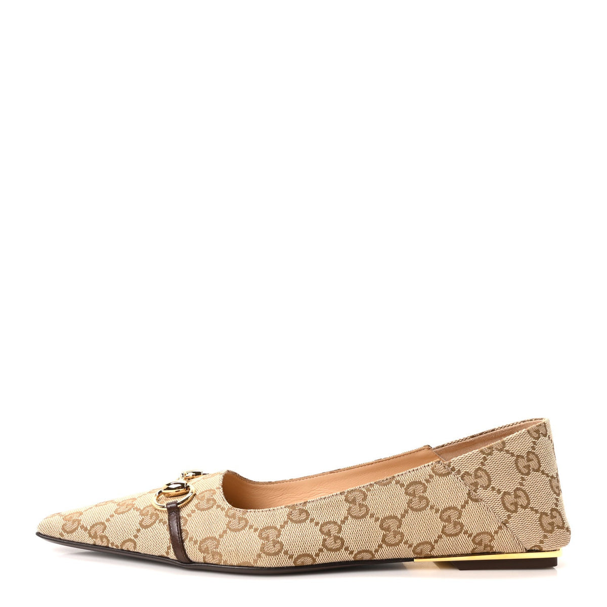Gucci - GG Monogram Horsebit Bow Ballet Flats