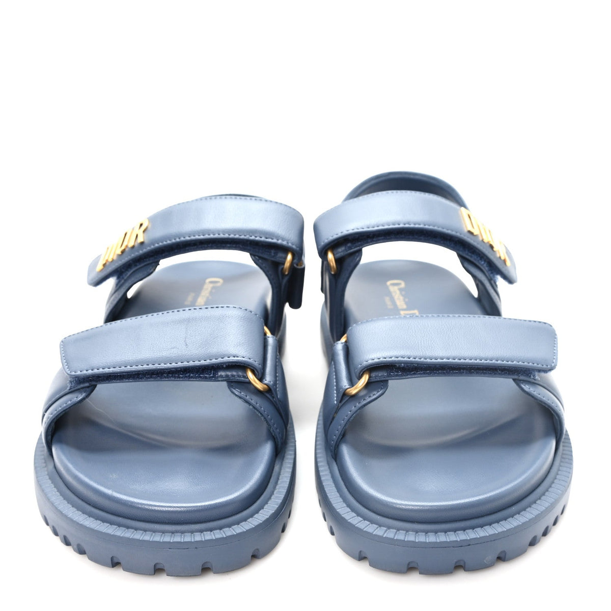 Dior - Lambskin Dioract 10mm Sandals - Pastel Blue