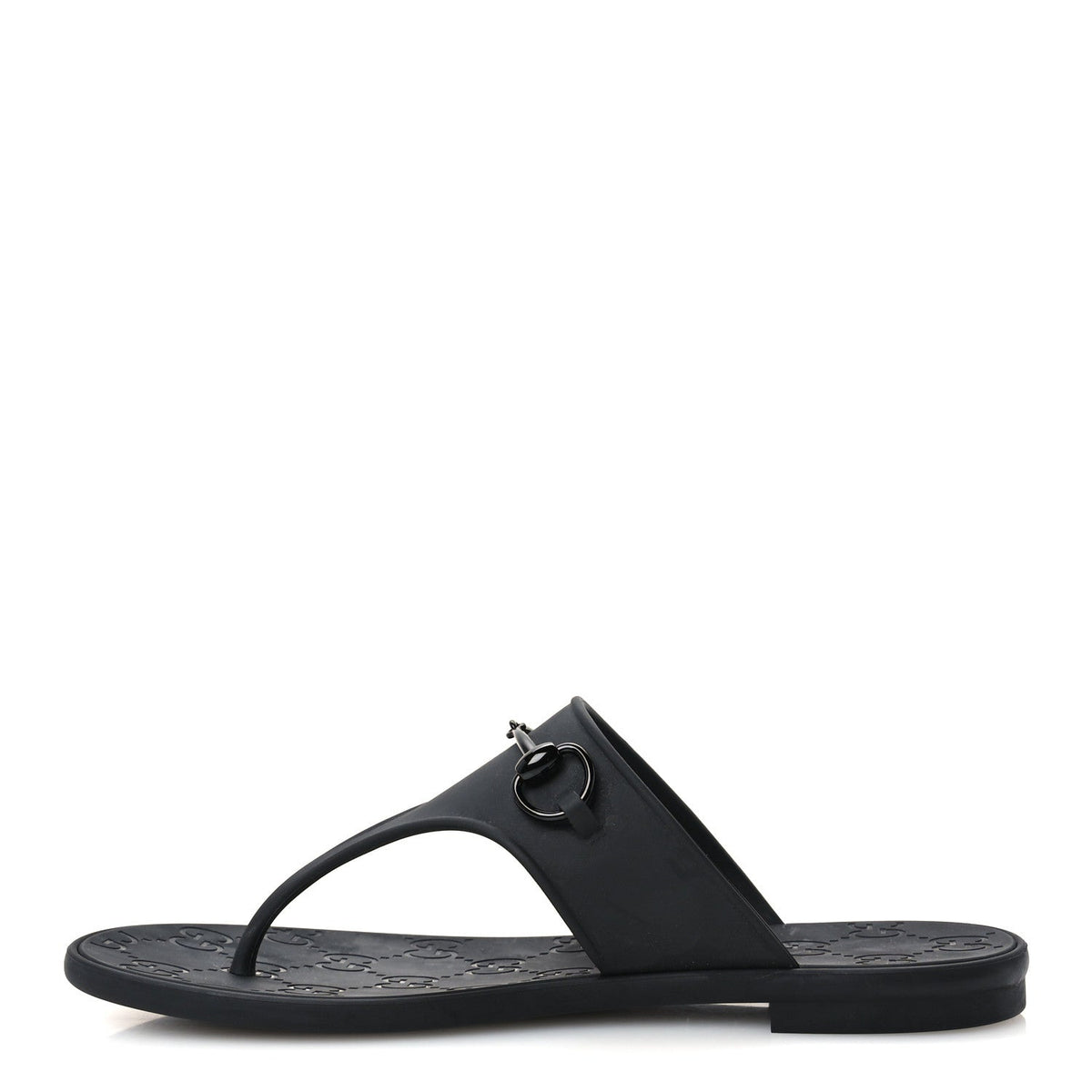 Gucci - Rubber Horsebit Thong Sandals