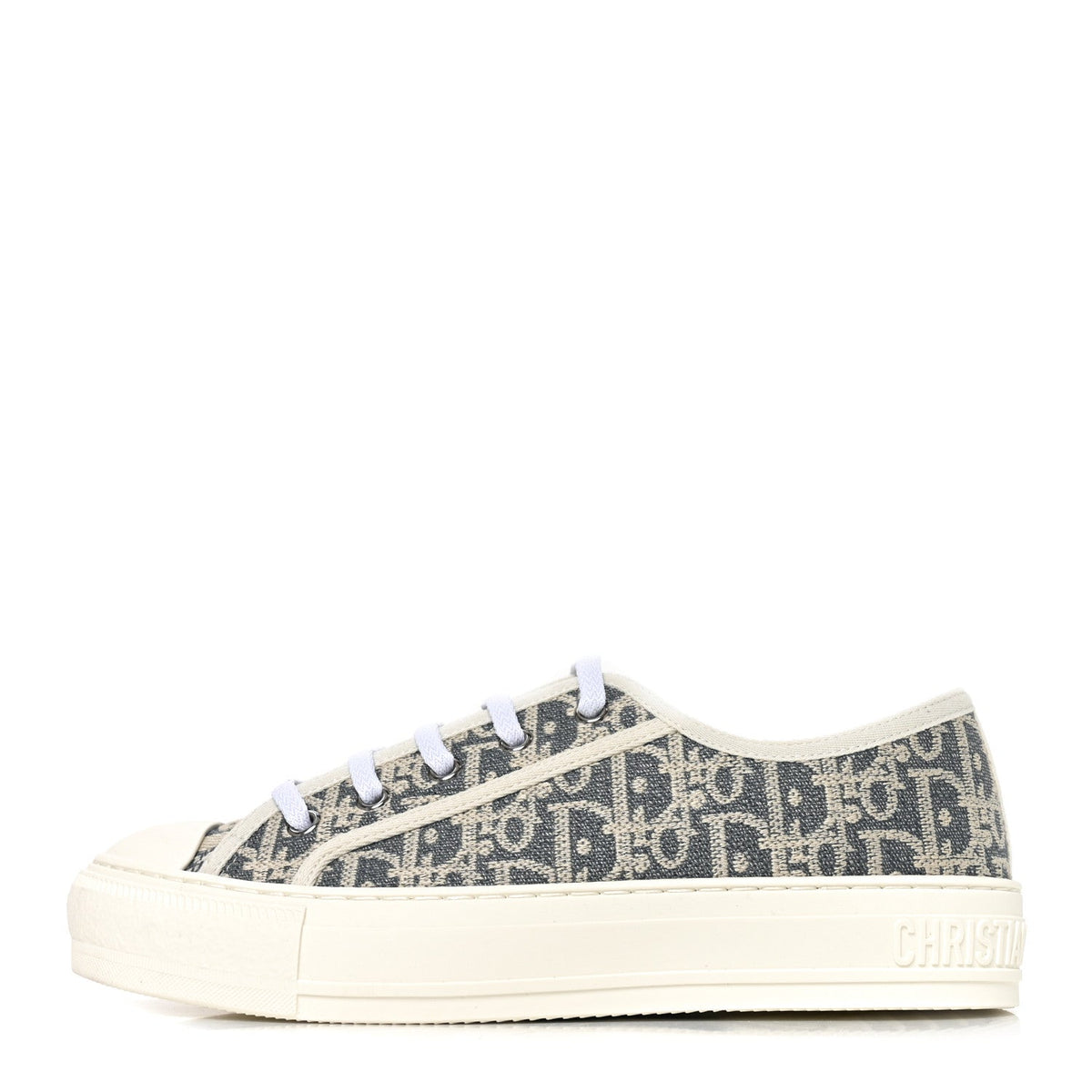 Dior - Oblique Chambray Raffia Effect Walk’N’Dior Low Top Sneakers