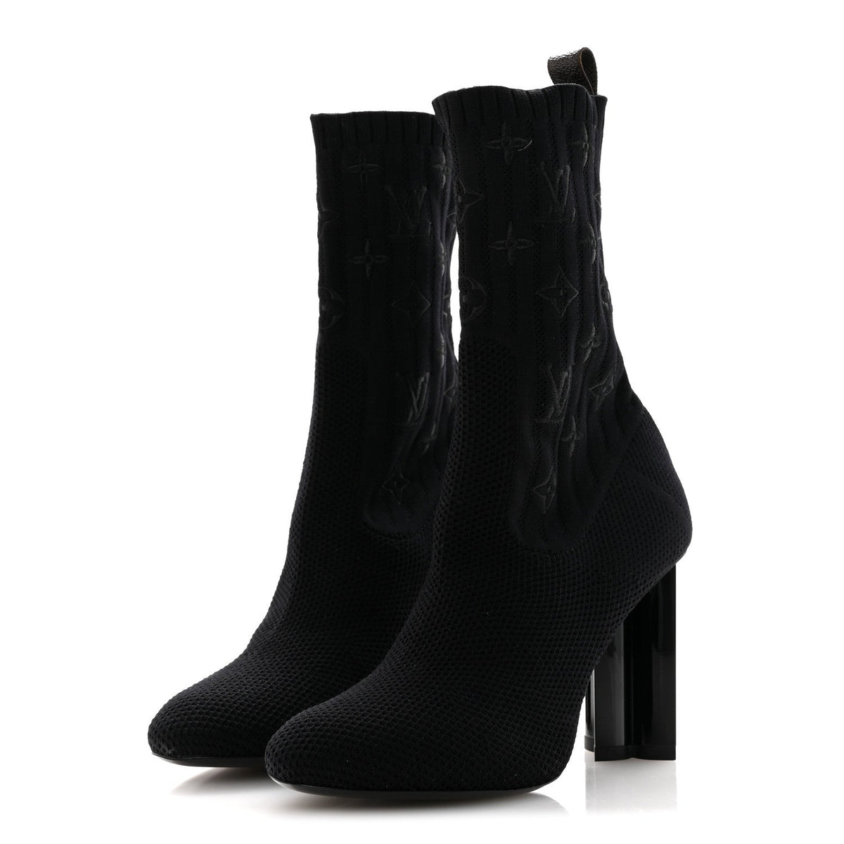 Louis Vuitton - Monogram Stretch Fabric Silhouette Ankle Boots