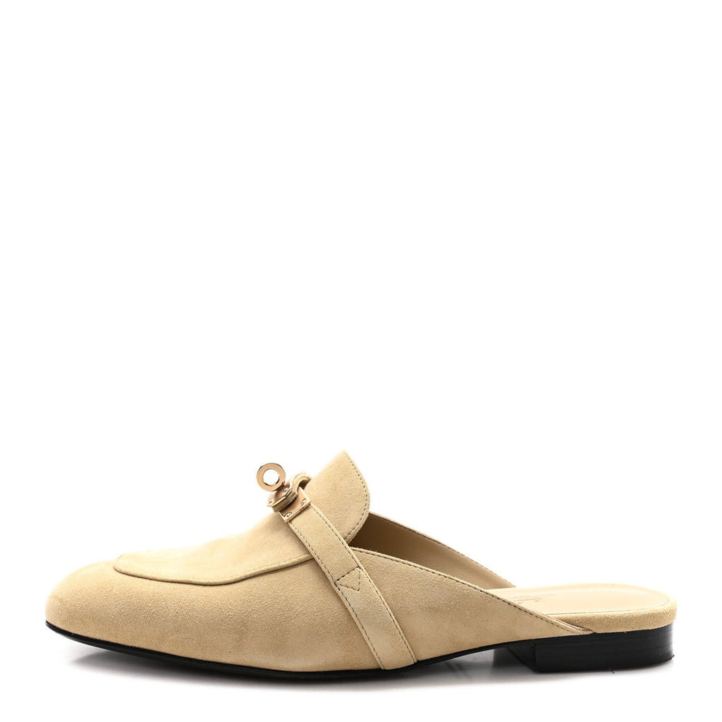 Hermès - Suede Goatskin Oz Mules