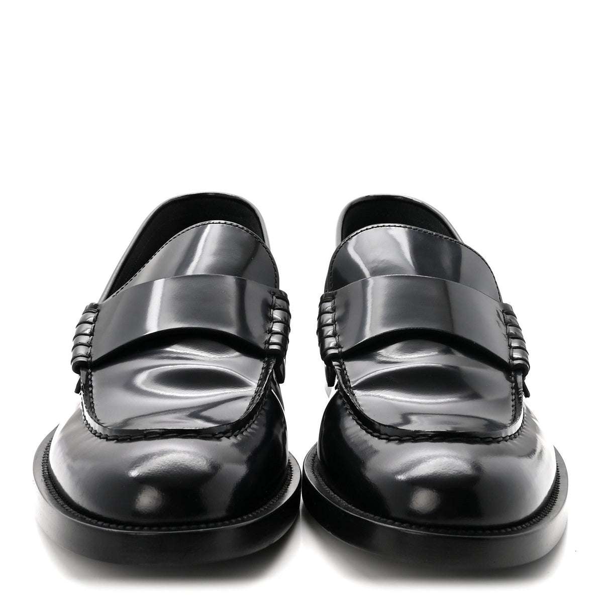Chanel - Shiny Calfskin Logo Loafers