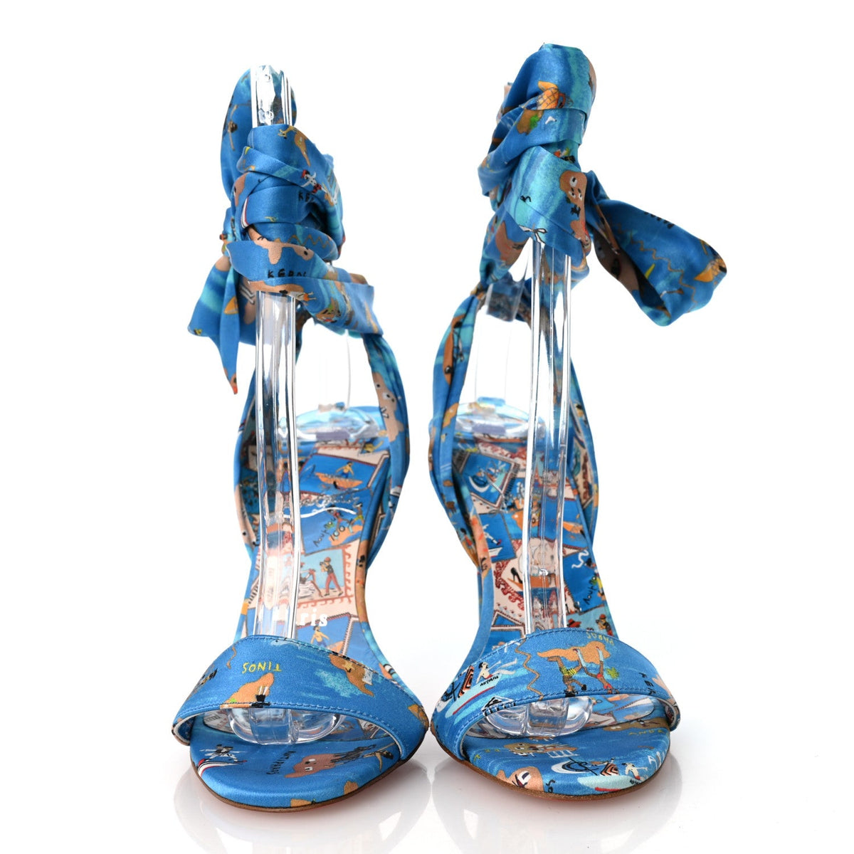 Christian Louboutin - Crepe Satin Greekaba Du Desert 100 Sandal