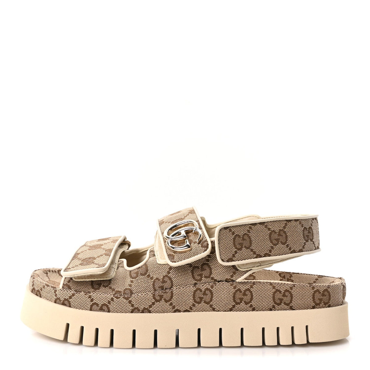 Gucci - Monogram Kid Scamosciato Double G Dad Sandals