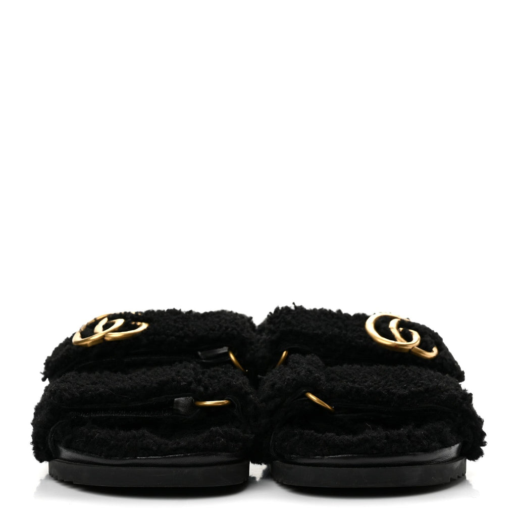 Gucci - Shearling Double G Dad Sandals