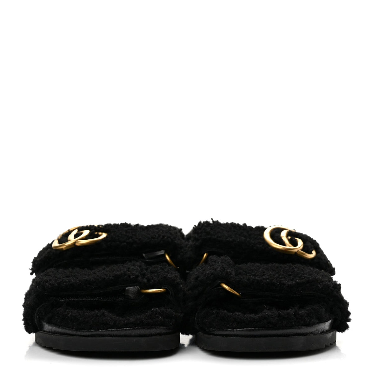 Gucci - Shearling Double G Dad Sandals