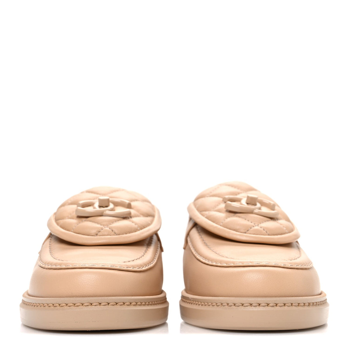 Chanel - Lambskin Quilted CC Turnlock Moccasins