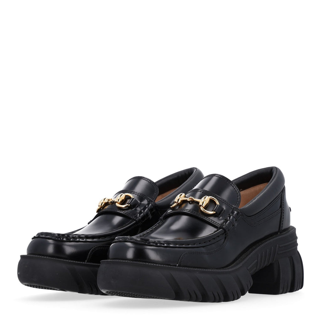 Gucci - Magnum Calfskin Nappa Samoa Horsebit Platform Chunky Lug Sole 40mm Loafers