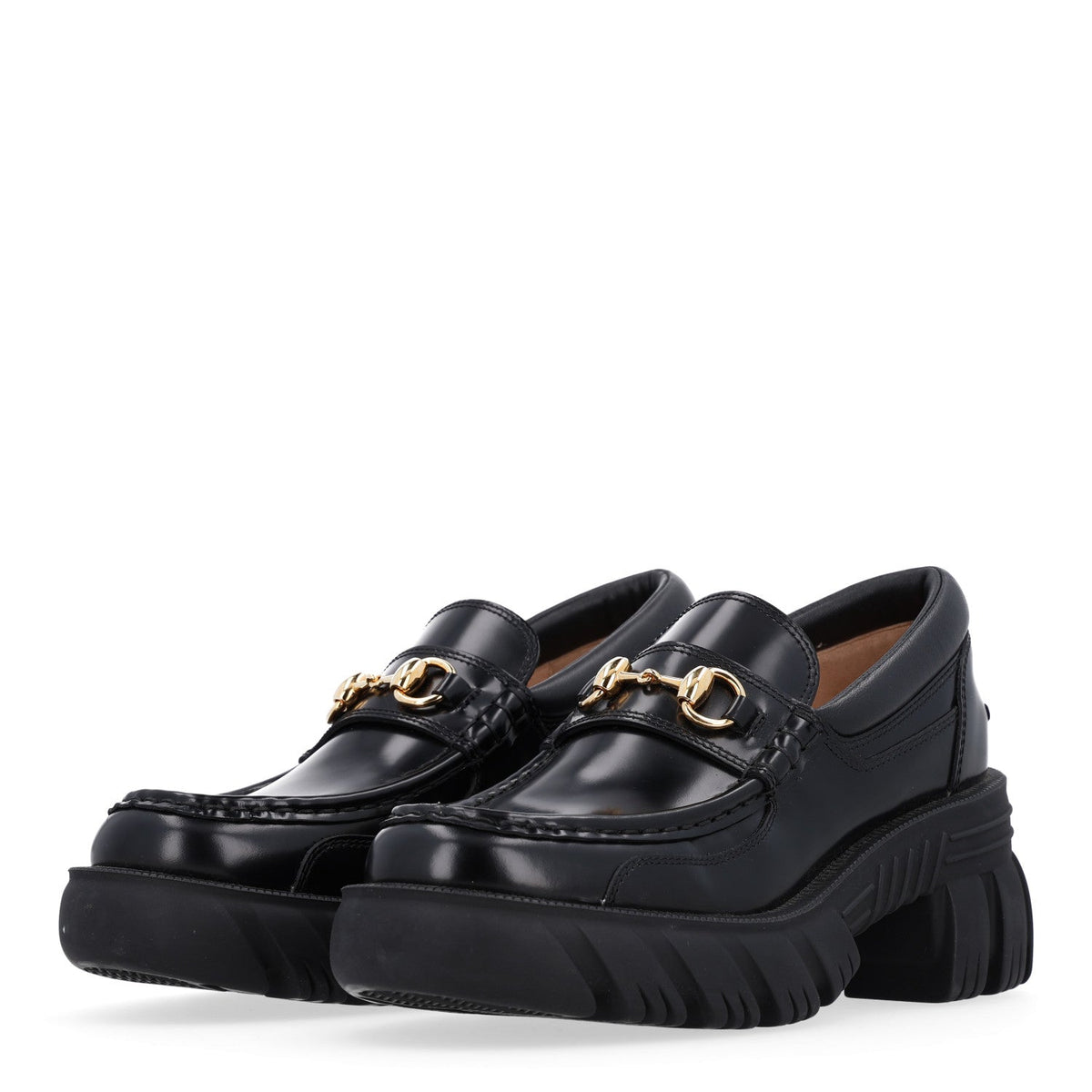 Gucci - Magnum Calfskin Nappa Samoa Horsebit Platform Chunky Lug Sole 40mm Loafers