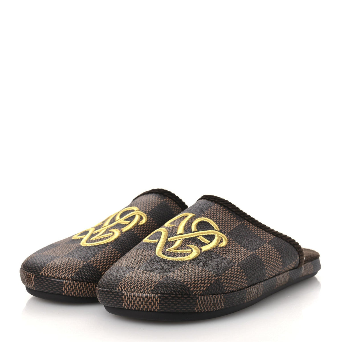 Louis Vuitton - Damier Ebene Palace Slippers 8 Mocha