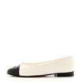 Chanel - Lambskin Cap Toe CC Ballerina Flats