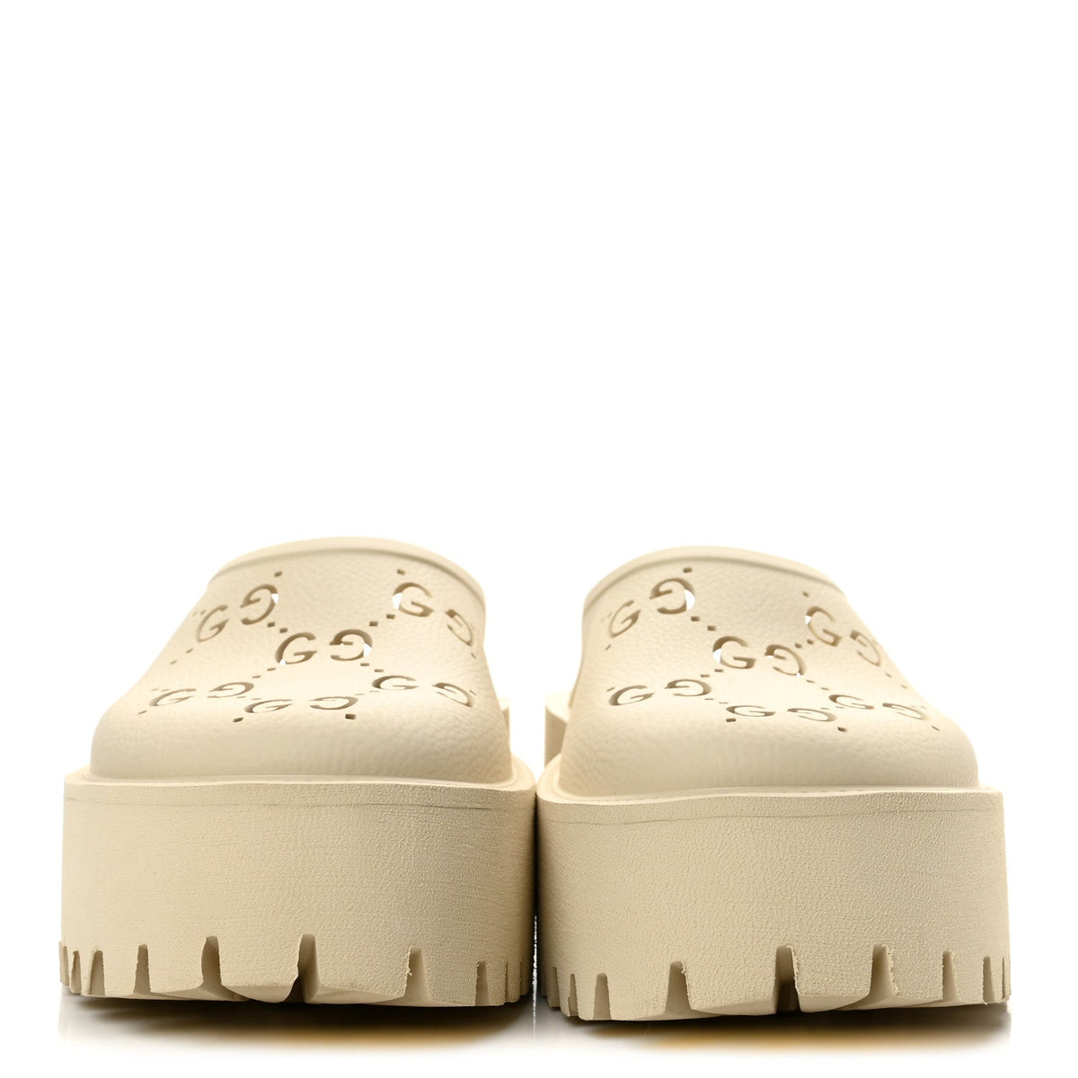 Gucci - Rubber Monogram GG Go Through Platform Slide Clogs