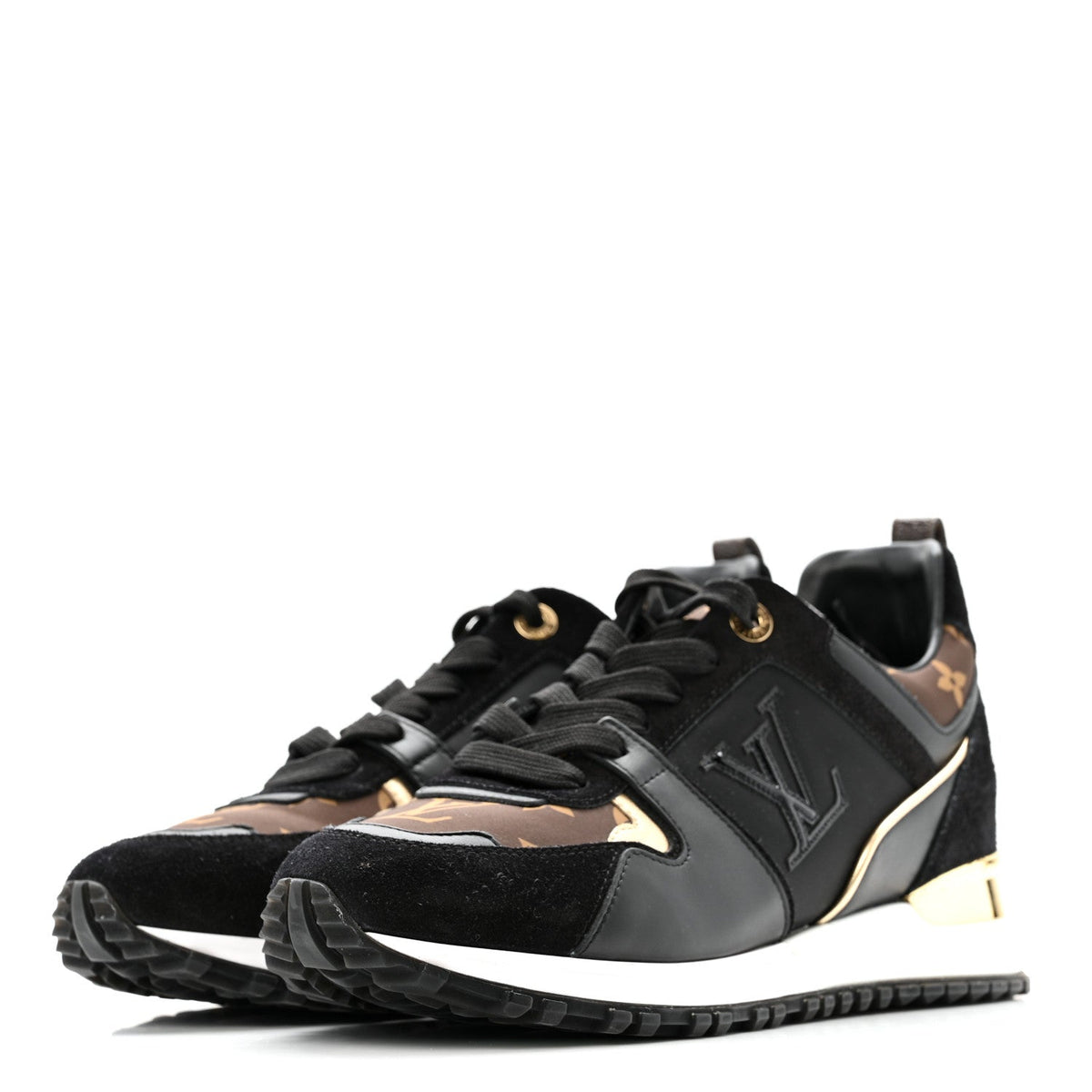 Louis Vuitton - Suede Calfskin Recycled Monogram Nylon Run Away Sneakers