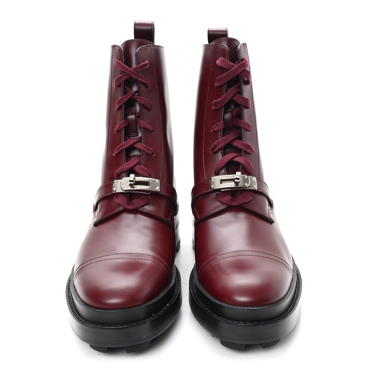 Hermès - Glossed Calfskin Funk Ankle Boots