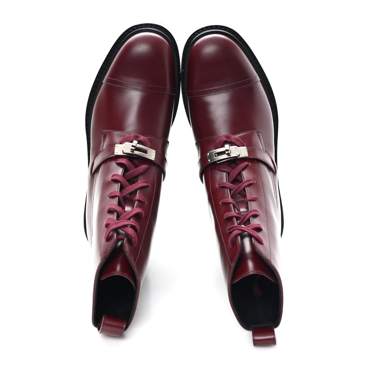 Hermès - Glossed Calfskin Funk Ankle Boots