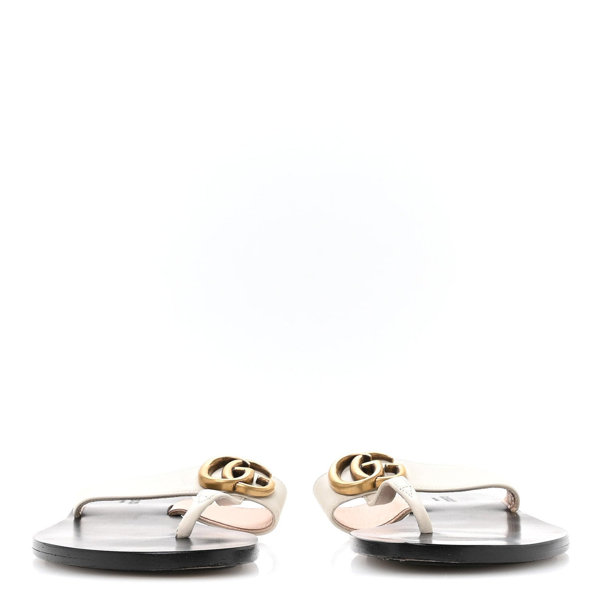 Gucci - Calfskin GG Marmont Thong Sandals
