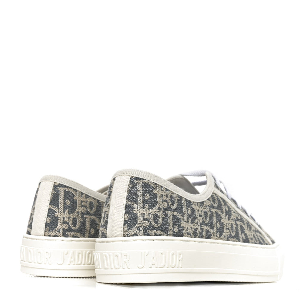 Dior - Oblique Chambray Raffia Effect Walk’N’Dior Low Top Sneakers