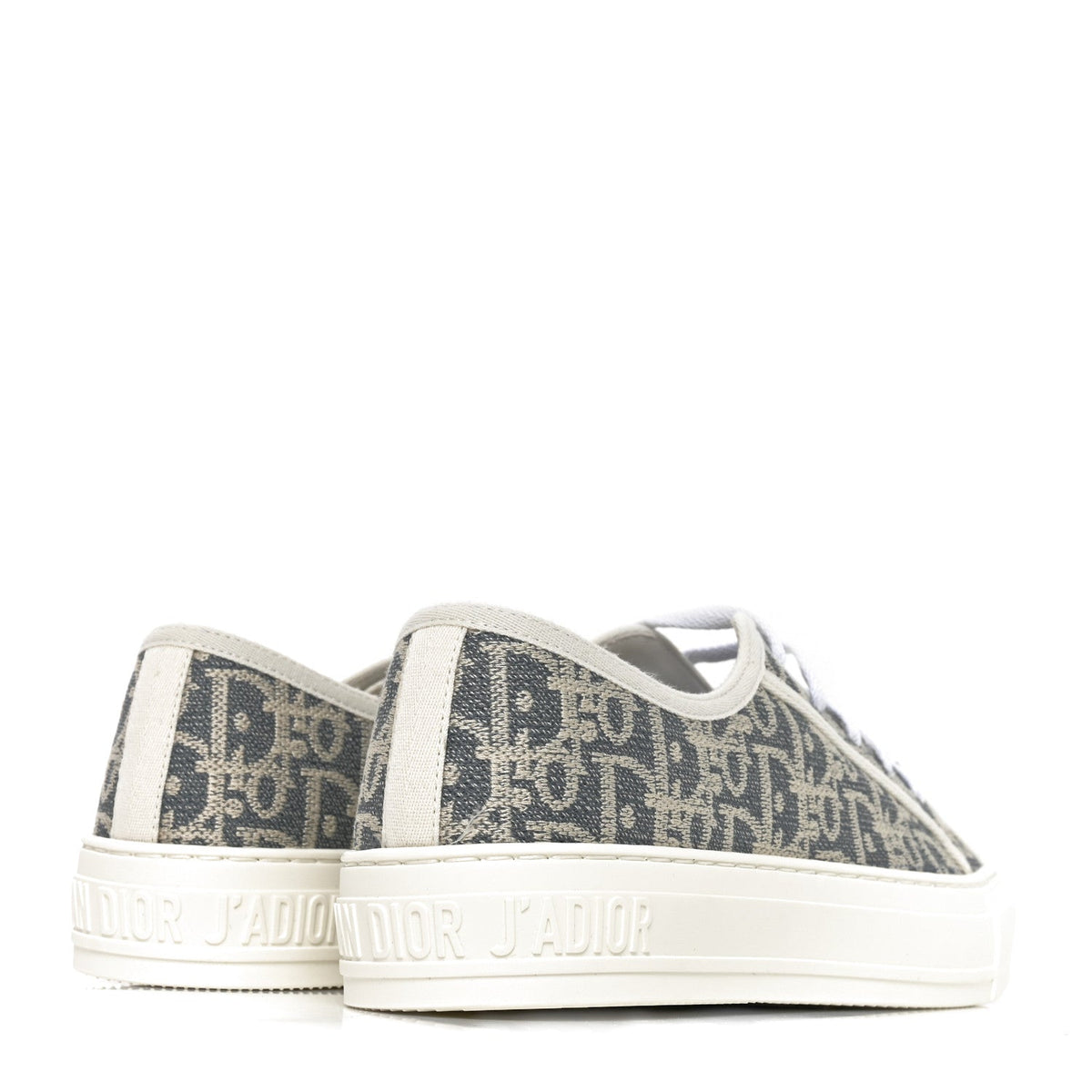 Dior - Oblique Chambray Raffia Effect Walk’N’Dior Low Top Sneakers
