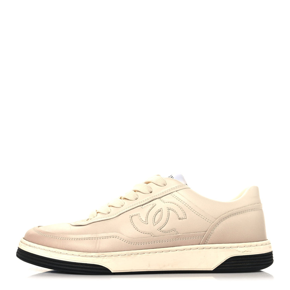 Chanel - Printed Calfskin CC Logo Sneakers