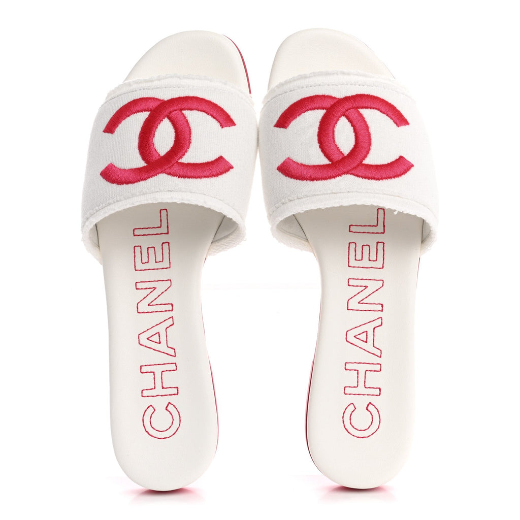 Chanel - Jersey Knit CC Mules