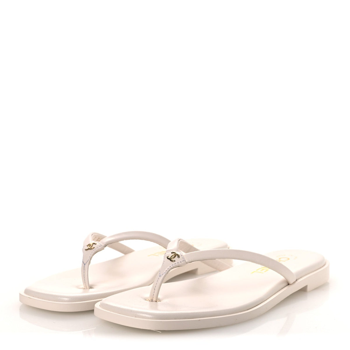 Chanel - Goatskin CC Times Square Thong Sandals