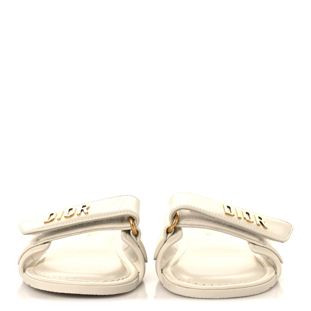 Dior - Lambskin Rubber Dioriviera Dioract Flat Slide Sandals